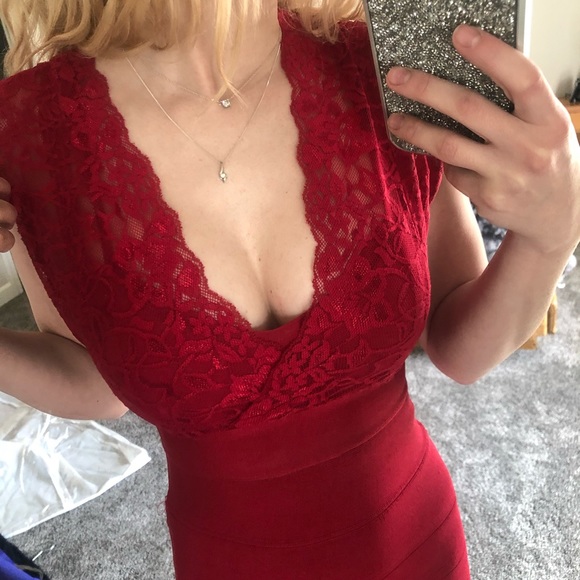 Sexy rrd bandage BEBE dress ❤️ - Picture 2 of 5